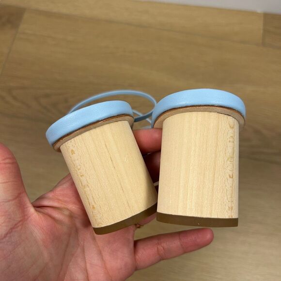 Reformation Rachel Heeled Sandals in Powder Blue Size 7.5 - Picture 5 of 8